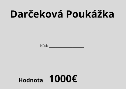 Darčeková Poukážka 1000€